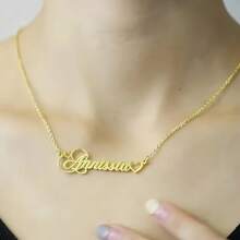 1 pieza Collar personalizado con corazón hueco y nombre en oro/plata, regalo del Día de San Valentín, collar de acero inoxidable para mujer, regalo para parejas, regalo personalizado para amigos, familia y ocasiones especiales como cumpleaños, aniversario, graduación, fiesta (solo en inglés)