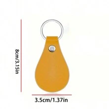 1/10/20pcs Double Sided PU Leather Key Fob Blanks Kit, Simple Style Laser Engraving Keychains, For Gifts & Crafting - Brown - View 5