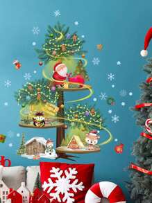 1 miếng dán tường cửa sổ Giáng sinh trang trí nhà cửa, thiết kế tiện lợi và tinh tế - Nhiều màu - Xem 10