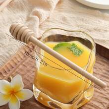 Que khuấy đồ uống bằng gỗ mật ong, que trộn cà phê sữa bằng gỗ đơn giản, que khuấy mứt tráng miệng dùng tại nhà - Màu gỗ - Xem 3