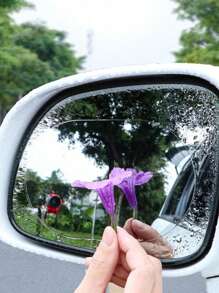 2/4 tấm phim chống mưa cho gương chiếu hậu ô tô, phim tự dính hình bầu dục chống thấm nước độ nét cao - Trong sáng - Xem 4