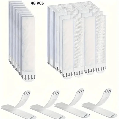 48-Piece Heavy Duty Picture Hanging Strips - No Nails, No Damage, Easy Removal - 48-Piece For Frame Installation Bars