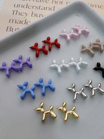 50PCS Cute Alloy Metal Dog Nail Charm Lovely Nail Rhinestones 3D Puppy Nail Charms Nail Art Ornament For Women Girl Making Crafts DIY Manicure