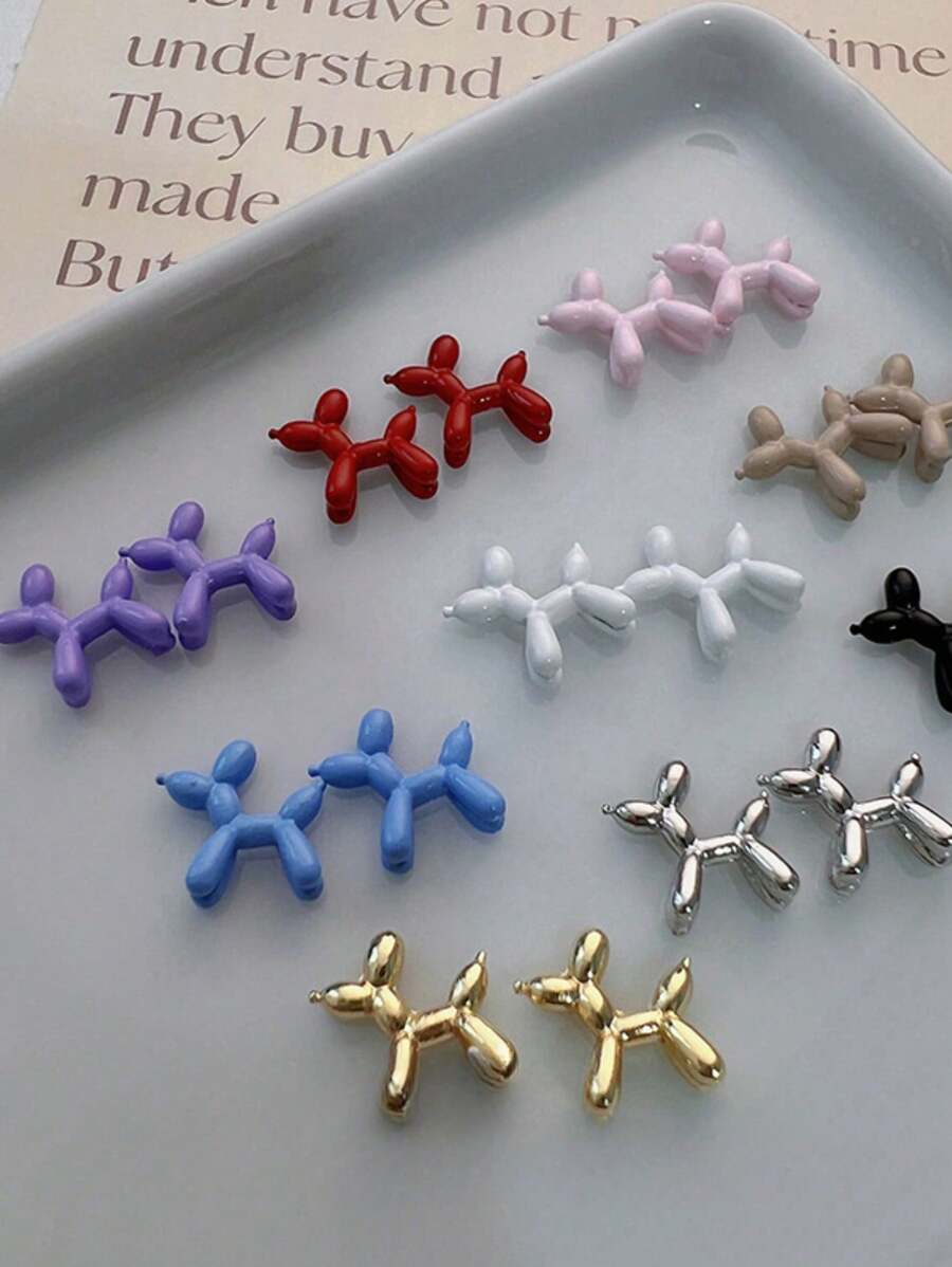 30 CÁI Dễ Thương Hợp Kim Kim Loại Móng Tay Chó Đáng Yêu Đá Rhinestones 3D Móng Tay Chó Con Đồ Trang Trí Nghệ Thuật Làm Móng Cho Phụ Nữ Cô Gái Làm Thủ Công DIY Làm Móng Tay - Nhiều màu - Xem 1