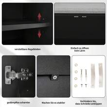 Aufbewahrungsschuhhocker, ausgestattet mit Stauraum, gepolsterter Bank, Aufbewahrungsschrank und Aufbewahrungsregal. Geeignet für Korridore