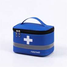 1pc Minimalist Visible Nylon Oxford Medicine Storage Bag, Suitable For Family Travel First Aid Pack, Unisex For Daily Indoor & Outdoor Use Medicine Bag Medicine Storage Bag Medicine Organizer First Aid Kit First Aid Bag Travel Accessories Travel Organizer Travel Essentials Travel Stuff Travelling Bag College Vacation Cruise Summer Holiday Essentials For Outdoor Camping Hiking Hunting