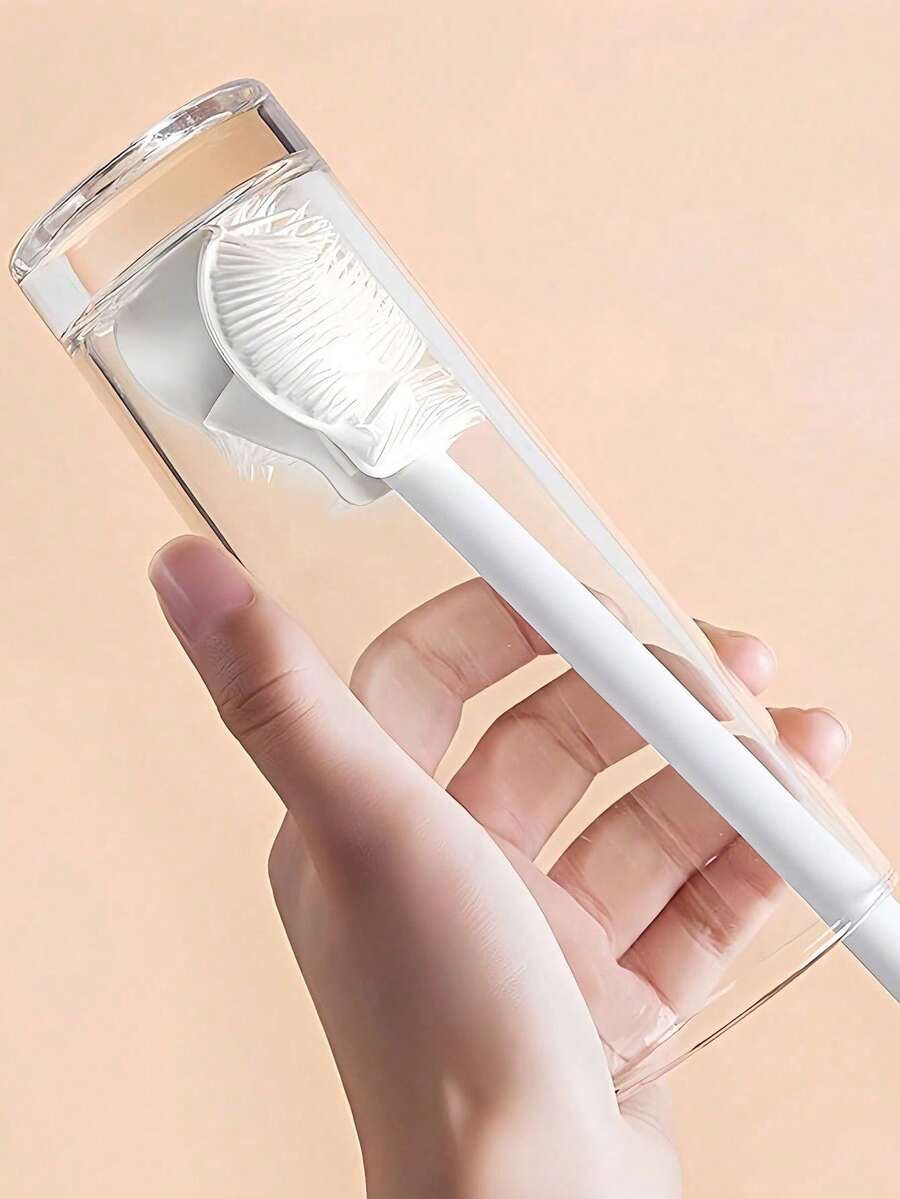 1pc Multifunctional Silicone Long Handle Cup Brush, 3In1 Bottle