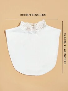 Cổ áo Dickey bằng vải dệt kim thanh lịch và nữ tính dành cho phụ nữ, có viền ren co giãn để mặc nhiều lớp thoải mái và linh hoạt. Ngày lễ tình nhân Ngày lễ tình nhân - Đen và trắng - Xem 4