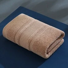 Bộ 2 khăn tắm và 1 áo choàng tắm sang trọng: Khăn tắm và áo choàng tắm dày, Chất liệu, Dệt gân, Thiết kế thanh lịch, Thiết yếu cho gia đình, khách sạn, phòng tắm, spa, tiệc hồ bơi, bãi biển - màu nâu - Xem 2