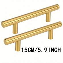 10 PCS Gold Cabinet Drawer Pulls - Kitchen Cabinet Handles, Brushed Nickel Finish, Stainless Steel Drawer Knobs, Suitable For Drawers - Multicolor - View 20