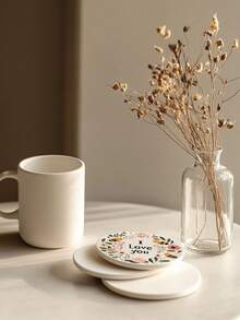 1 miếng lót ly bằng gốm hình con ong và hoa hoạt hình, thấm hút, chịu nhiệt, chống trượt, quà tặng trang trí nhà bếp cho bạn bè, bạn học, gia đình, cặp đôi - Nhiều màu - Xem 5