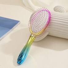 1 pieza Peine con Cámara de Aire de Degradado Tricolor, Cepillo de Pelo Ombre Degradado con Enchapado - Multicolor - Ver 12