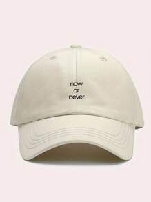DAZY 可调节耐用 Now Or Never 字母印花棒球帽，适合户外运动，男女通用的通勤和休闲装礼物 - 彩色 - 查看 7