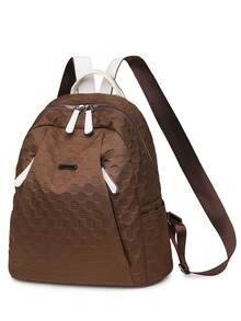 Balo thời trang thiết kế dành cho nữ Oxford Rucksack dành cho nữ Túi lớn Túi du lịch Balo đi học cho học sinh Túi đeo vai - Cà phê nâu - Xem 4