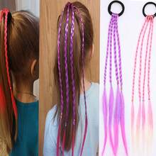1 件波浪纤维渐变接发 - 充满活力的长辫子头带，适合动漫角色扮演、休闲派对、休闲和舞台表演 - 适合赛博朋克爱好者的彩色醒目配饰（部分配饰颜色随机） - 彩色 - 查看 2