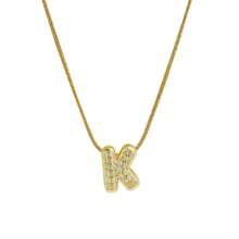 26pcs English Letter Pendant Necklace, Stainless Steel Curb Chain, Fashion Accessory