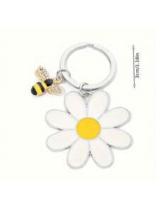 36 món, Túi đựng quà tặng tiệc hình con ong và hoa hướng dương dễ thương, Bộ quà tặng kèm móc khóa hình con ong dễ thương, Túi vải organza màu trắng và Thẻ Kraft cảm ơn, Quà tặng móc khóa cho mẹ, bạn bè, chị em gái, đồng nghiệp và nhân viên - Ong và hoa hướng dương 36 cái-LY - Xem 5