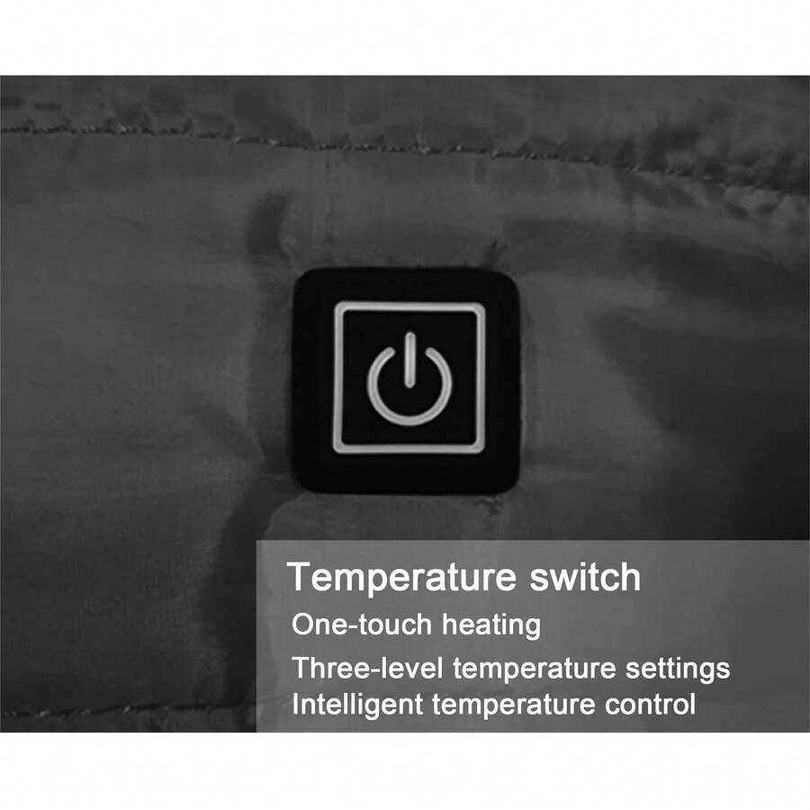 Electric Heating Vest,3Speed Temperature Control 5Zone Heating Design