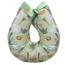 Gối cho con bú hình bé gái bé trai màu hồng xanh lam xanh lá cây - màu xanh lá - Xem 5