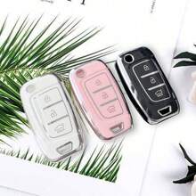 Llavero con logo de coche, adecuado para el soporte de llaves de TPU - Práctica funda para llavero para el coche Elantra 2020, Ix35 2019 Accent, plegable de alta gama, opción ideal para entusiastas - Unitalla - Ver 7