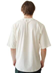 Kit 4 Oversized Streetwear T-Shirts Basic Plain Short Sleeve Mesh Comfortable Men's Fashion Sweatshirt - 紅色 - 查看 7