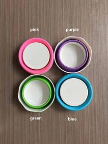 1 chiếc giá đựng cọ nghệ thuật bằng silicon có thể gập lại và xô rửa, để vệ sinh và rửa sạch cọ vẽ, nhỏ gọn và di động - Nhiều màu - Xem 10