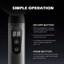 Multifunctional Massage Gun With Extendable Handle, Portable Back And Waist Massager With 4 Massage Heads, 3 Modes And 6 Speed Handheld Fascia Gun For Back, Waist, Arms, Legs - Great Christmas Gift For Family And Friends
