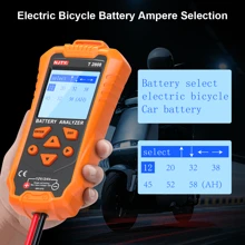 1 件 NJTY 汽车电池测试仪，12V/24V 电池分析仪，100-1700CCA，100-1700 EN、IEC、DIN 电池标准，40 组数据存储，启动/发电机电压测试 - 橘色 - 查看 8