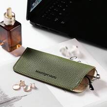 1 túi đựng kính bằng da PU thanh lịch - Túi đựng đồ xách tay - Túi đựng đồ thời trang mỏng, di động, mềm mại dành cho phụ nữ với thiết kế đơn giản (6,69 X 2,95 inch) Đồ dùng du lịch, kỳ nghỉ, ngày lễ Đồ dùng du lịch thiết yếu cho nữ Hộp đựng kính râm - Nhiều màu - Xem 4