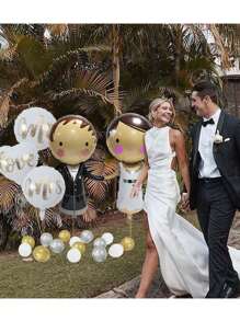 22 件全新婚礼派对新郎新娘气球套装婚礼装饰气球单身派对照片拍摄 - 彩色 - 查看 1