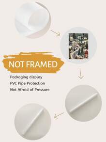 1 幅无框帆布画圣诞窗，冬季仙境场景，送给朋友和家人、家庭办公室墙壁装饰的完美礼物