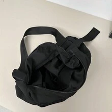 时尚纯色休闲多功能大容量男士斜挎包，适合度假、旅行和休闲装 圣诞礼物 万圣节 圣诞节 冬季秋季 男士包 斜挎包 斜挎包 男士笔记本电脑礼物 感恩节 假期 收纳包 手提包 运动包 单肩包 腰包 腰带包 骑行包 腰包 沙滩包 健身包 Sacoche Homme - 黑色 - 查看 3