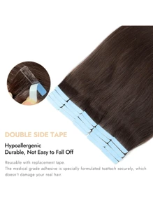 Extensiones de cabello humano de 10-24 pulgadas de color piano, cabello humano remy liso y sedoso, trama invisible sin costuras, set de 20 piezas - S2 - Ver 4