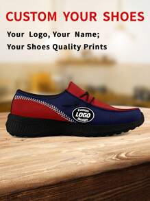 1 Pair New England Baseball Name Custom Loafer Shoes, Personalized Name Loafer Shoes, Custom Name Thick Sole Loafers Of E-TPU, Personalized Loafer Shoes, Name Loafers, Personalized Loafer Shoes For Women And Men, Unique Loafer Shoes - Black - View 2