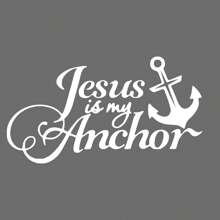 Nhãn dán xe ô tô có dòng chữ đẹp "Jesus Is My Anchor", Nhãn dán ngoại thất ô tô, Nhãn dán trang trí nhà cửa, Nhãn dán trang trí tiệc - Một cỡ - Xem 9