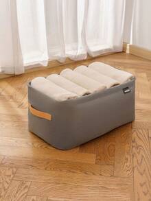 Hộp đựng quần áo Giỏ đựng quần áo vải dày Hộp đựng quần áo Hộp đựng quần áo ký túc xá Hộp đựng tủ quần áo gia đình - Xám - Xem 3