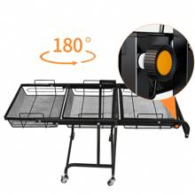 Black 3-Tier Fruit And Vegetable Storage Cart