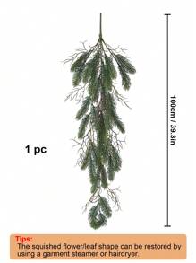 1pc Artificial Hanging Plants Pine Needles Branches Garland Green Plants Pine Needles,Fake Greenery Plants For DIY Garland Wreath Wall Decor Embellishing And Home Garden Decoration, Table Decoration,Centerpieces,Artificial Flowers,Plastic Flowers, Valentine's Day, Gift Gifts Birthday Graduation
