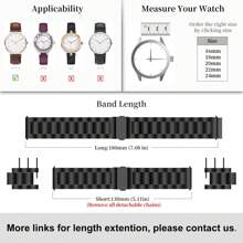 Pulseiras de relógio de corrente de metal de liberação rápida, pulseira de relógio de elos de aço inoxidável 20 mm, 22 mm, serve para Galaxy Watch 5/4/3, Garmin Watch, relógio para homens e mulheres