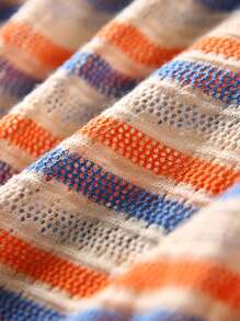 Women's Round Neck Colorblocking Long Sleeve Pullover Shirt - 混合顏色 - 查看 5