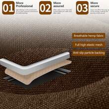 Tấm lót ghế ô tô bằng vải lanh đa năng - Tấm lót đệm trước và sau đảm bảo đệm ghế ô tô tối ưu. - Xám - Xem 5