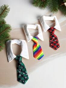 节日宠物围巾，铃铛猫狗围巾，欧根纱蕾丝猫狗围巾，宠物围巾，适合中小型犬，各种猫，圣诞节，圣诞装饰