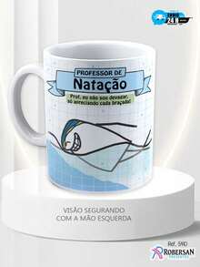 Porcelain Mugs Swimming Teacher Swimmer Swimmer Teacher Flork Different Personalized Coffee Ceramics - trắng - Xem 2