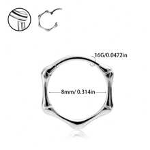 16G/18G Bambus Gelenk Edelstahl Helix Ohrringe, Conch Piercing Schmuck & Scharnier-segmentierte Lippenzinge für Damen und Herren | vielseitige unisex Körperschmuck Accessoires mit glatter Oberfläche
