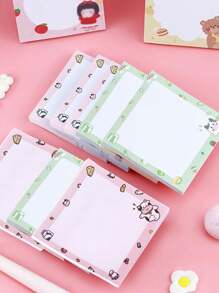 1 件卡通奶牛图案便利贴，可爱多用途易贴可写便利贴，适用于学校学生、办公室、学校用品、返校 - 彩色 - 查看 3