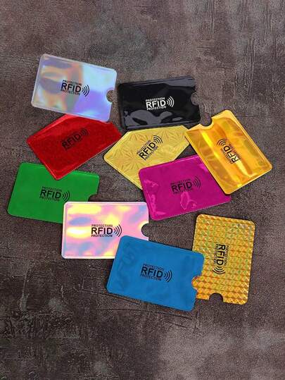 10pcs RFID Card Holder Aluminum Anti-Theft Bank Sleeve Wallet For Men And Women Credit Card Sleeves Set RFID Identity Card Protector Travel Essentials RFID Blocking Sleeves For Travel Flight Business Home Camping Outdoor Beach Summer Vacation Back To School Travel Accessories Travel Must Haves Holiday School Accessories Supplies Stuff Back To School Supplies