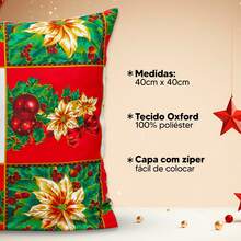 Kit Of 8 Christmas Cushion Covers With Zipper 40cm X 40cm Christmas Oxford Fabric - Màu 06 - Xem 2
