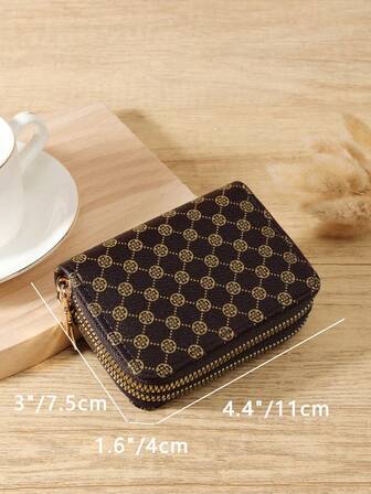 复古双拉链多功能零钱包 多卡位卡片收纳袋 轻便简约 时尚现代 周年纪念 情人节 生日礼物 女孩 女士 女包 学校用品 学校用品 宿舍及返校 学校用品 教师礼物 返校 卡夹 卡夹 钱包 名片夹 信用卡夹 女士卡夹 女士钱包 迷你钱包 钱包 卡包