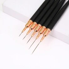 5 件套黑色金属指甲刷 - 5 毫米、8 毫米、12 毫米、20 毫米、25 毫米 - 黑色 - 查看 2