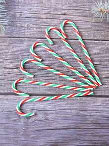 6 chiếc gậy Acrylic trang trí Giáng sinh, Mặt dây chuyền kẹo que màu Acrylic, Đồ trang trí cây thông Noel, Dùng để trang trí cây thông Noel, Trang trí tiệc - Nhiều màu - Xem 12